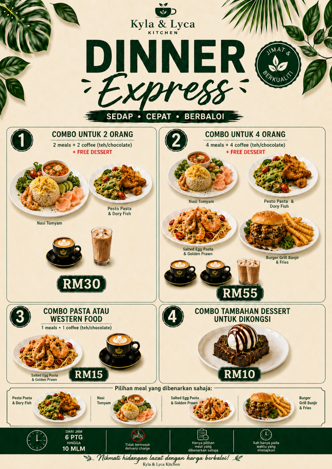 Poster Dinner Express Kyla dan Lyca Kitchen
