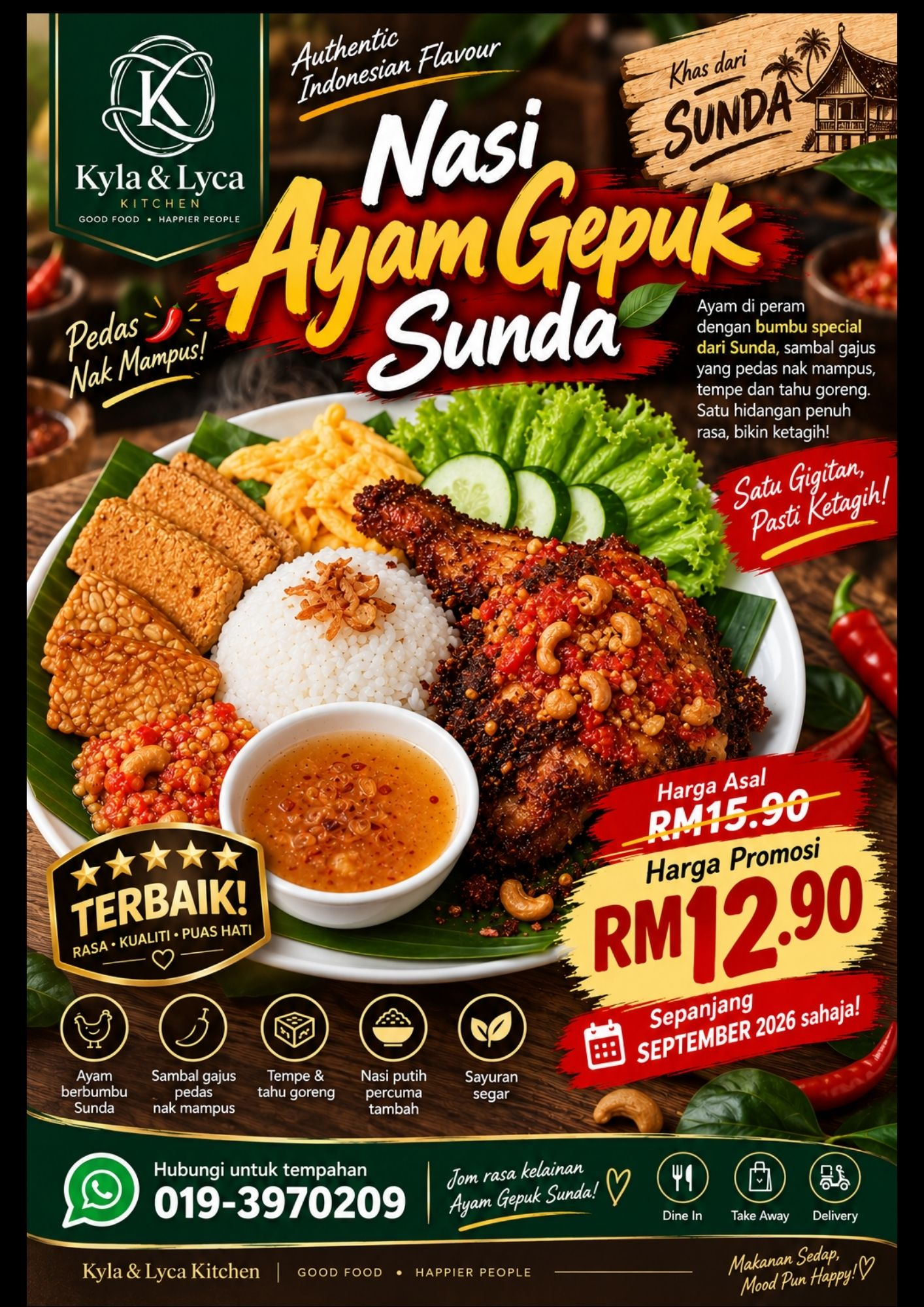 Poster Nasi Ayam Gepuk Sunda RM12.90